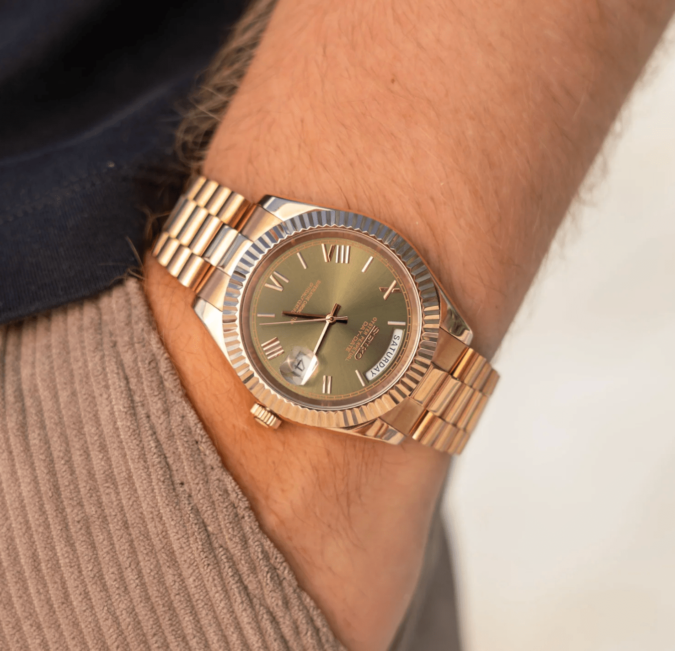 Seiko Mod Day-Date RG Olive