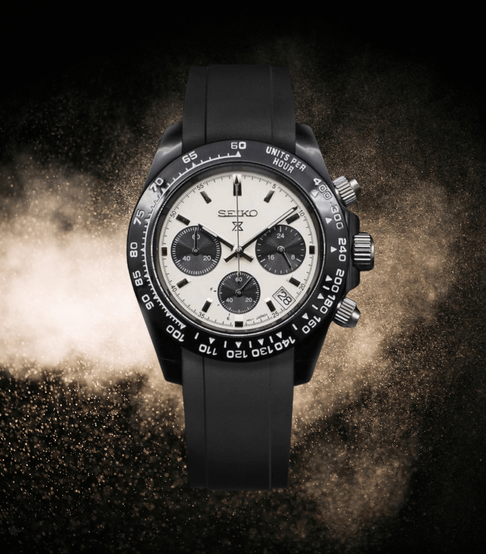 Seiko Mod Daytona All Black Speed Timer Panda