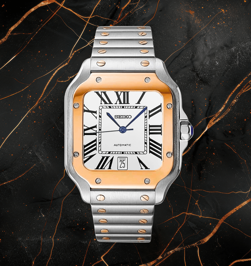 Seiko Mod Santos Date Two-tone Rose Gold