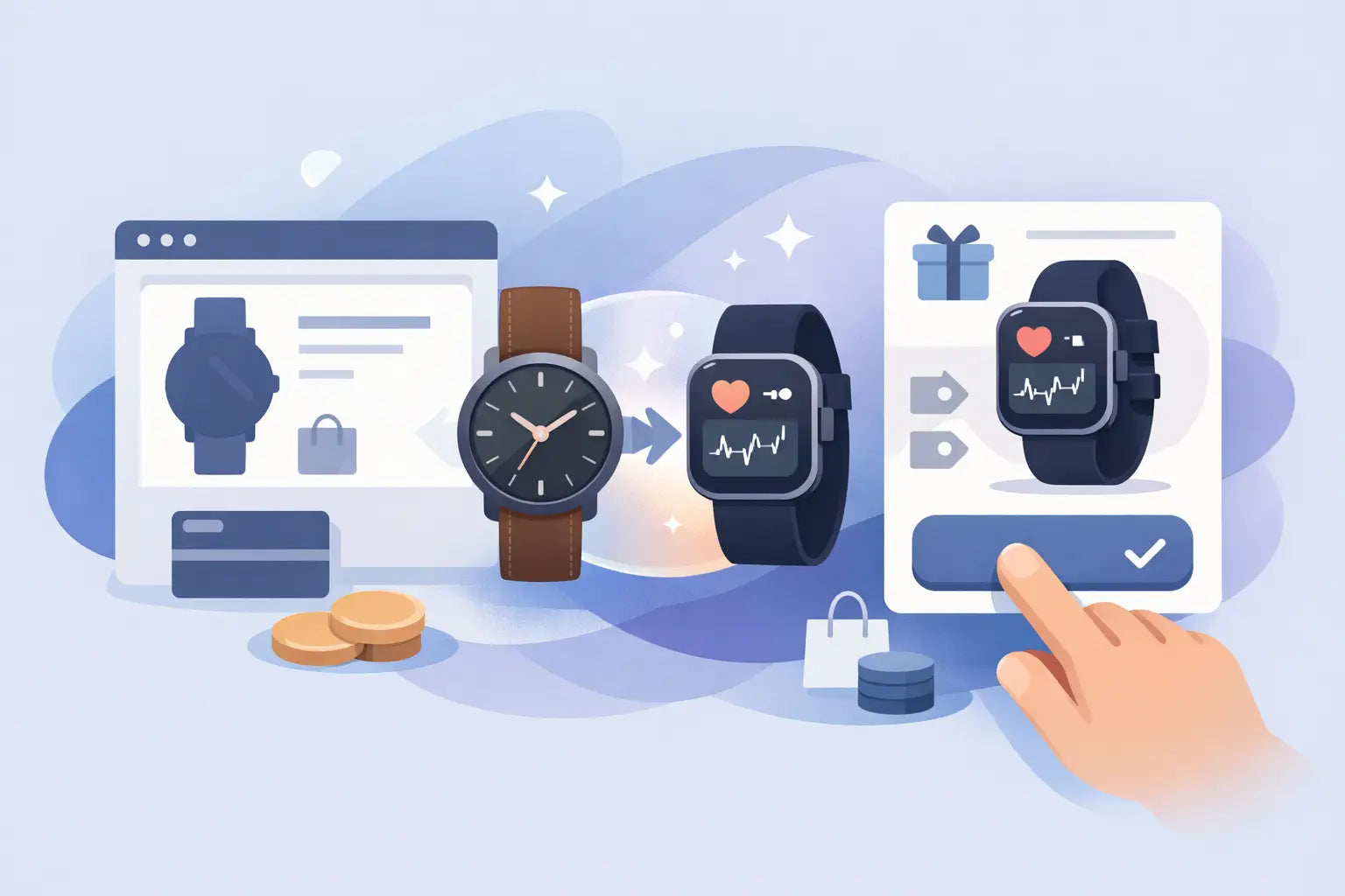 Example Watch Upgrade Bundle at Checkout