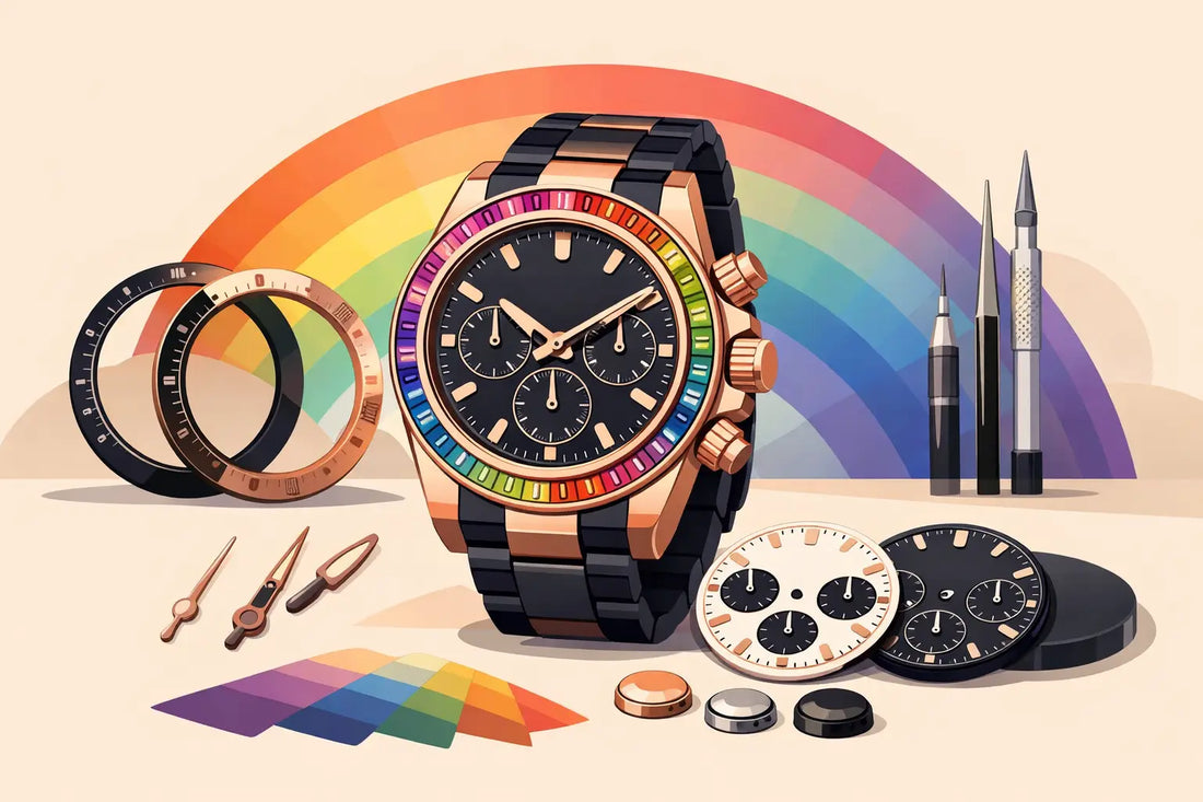 Seiko Mod Daytona RG Rainbow II Color Guide