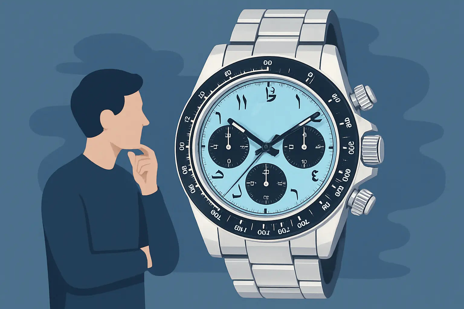 Ice Blue Arabic Daytona Seiko Mod, Explained