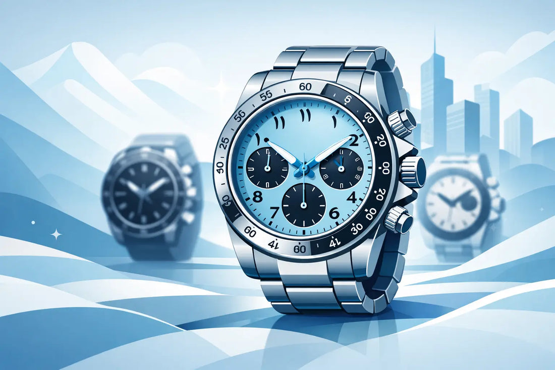 Seiko Mod Daytona Arabic Ice Blue Stands Out
