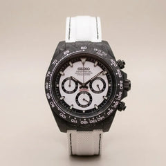 Seiko Daytona Mod Carbon Fiber Case Panda Dial