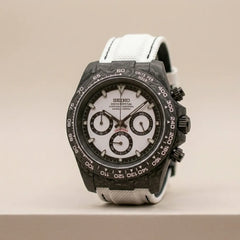 Seiko Daytona Mod Carbon Fiber Case Panda Dial
