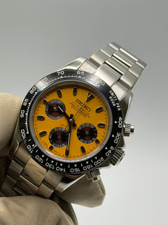 Seiko Daytona Mod Yellow Dial Brown Subdials