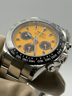 Seiko Daytona Mod Yellow Dial Brown Subdials