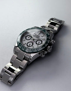 Seiko Daytona Mod Stainless Steel Case White Hulk Dial