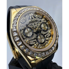 Seiko Daytona Mod Gold Case Eye of the Tiger Dial