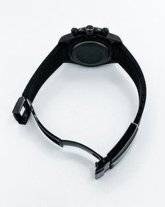 Seiko Daytona Mod All-Black Stainless Steel Case Panda Dial