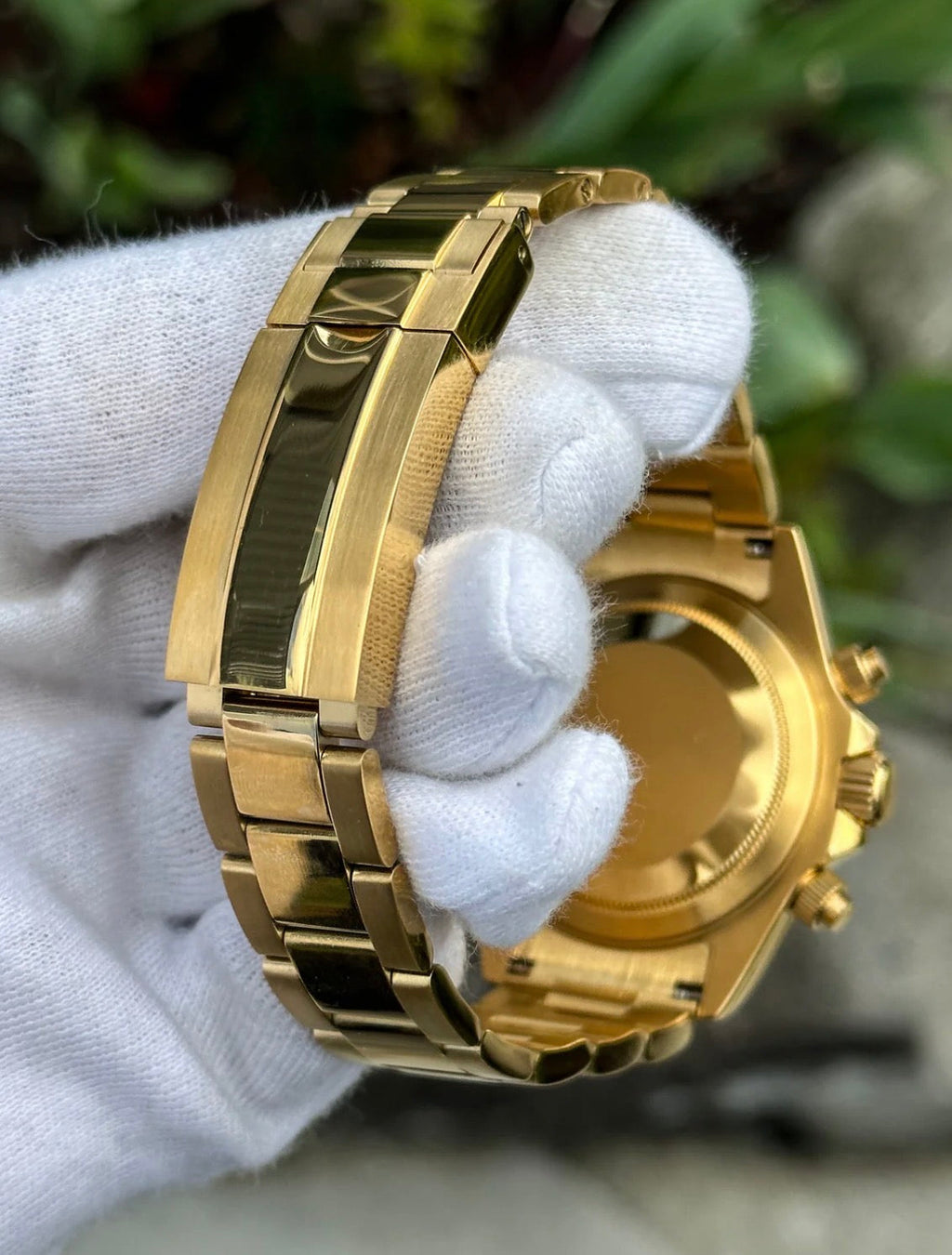 Seiko Daytona Mod Gold Case Gold Pikachu Dial