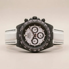 Seiko Daytona Mod Carbon Fiber Case Panda Dial