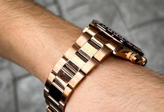 Seiko Daytona Mod Rose Gold Black Dial