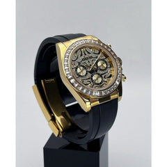 Seiko Daytona Mod Gold Case Eye of the Tiger Dial
