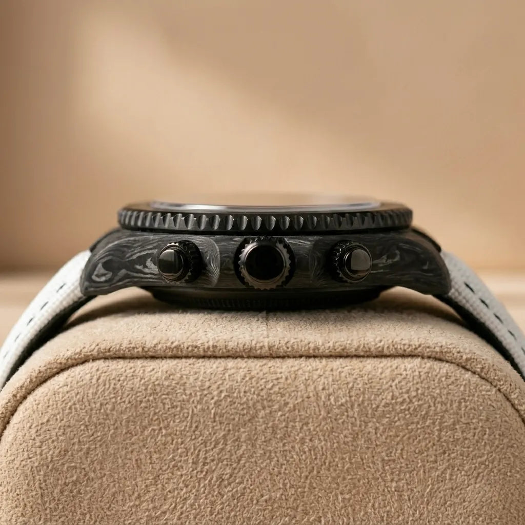 Seiko Daytona Mod Carbon Fiber Case Panda Dial