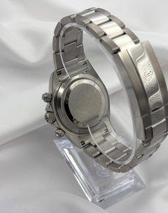 Seiko Daytona Mod Steel Blue Dial Blue Crystal Sapphire Bezel