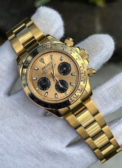 Seiko Daytona Mod Gold Case Gold Pikachu Dial