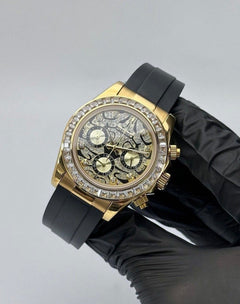 Seiko Daytona Mod Gold Case Eye of the Tiger Dial