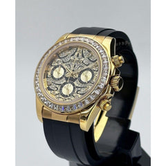 Seiko Daytona Mod Gold Case Eye of the Tiger Dial