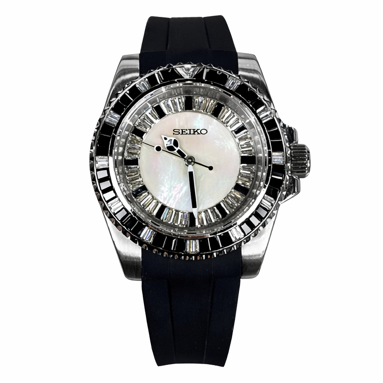 Seiko Mod Submariner Monopoly Panda Diamond