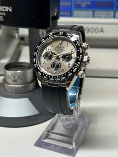 Seiko Daytona Mod Stainless Steel Case Ghost Arabic Dial