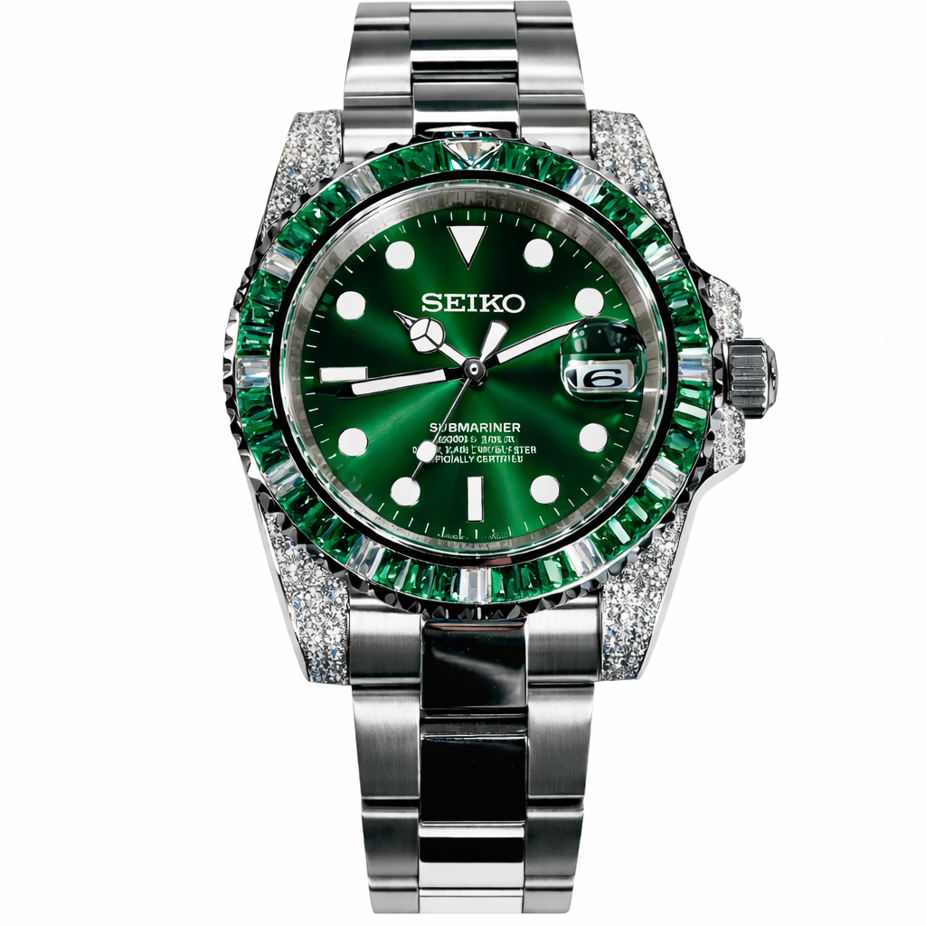 Seiko Mod Submariner Green Diamond