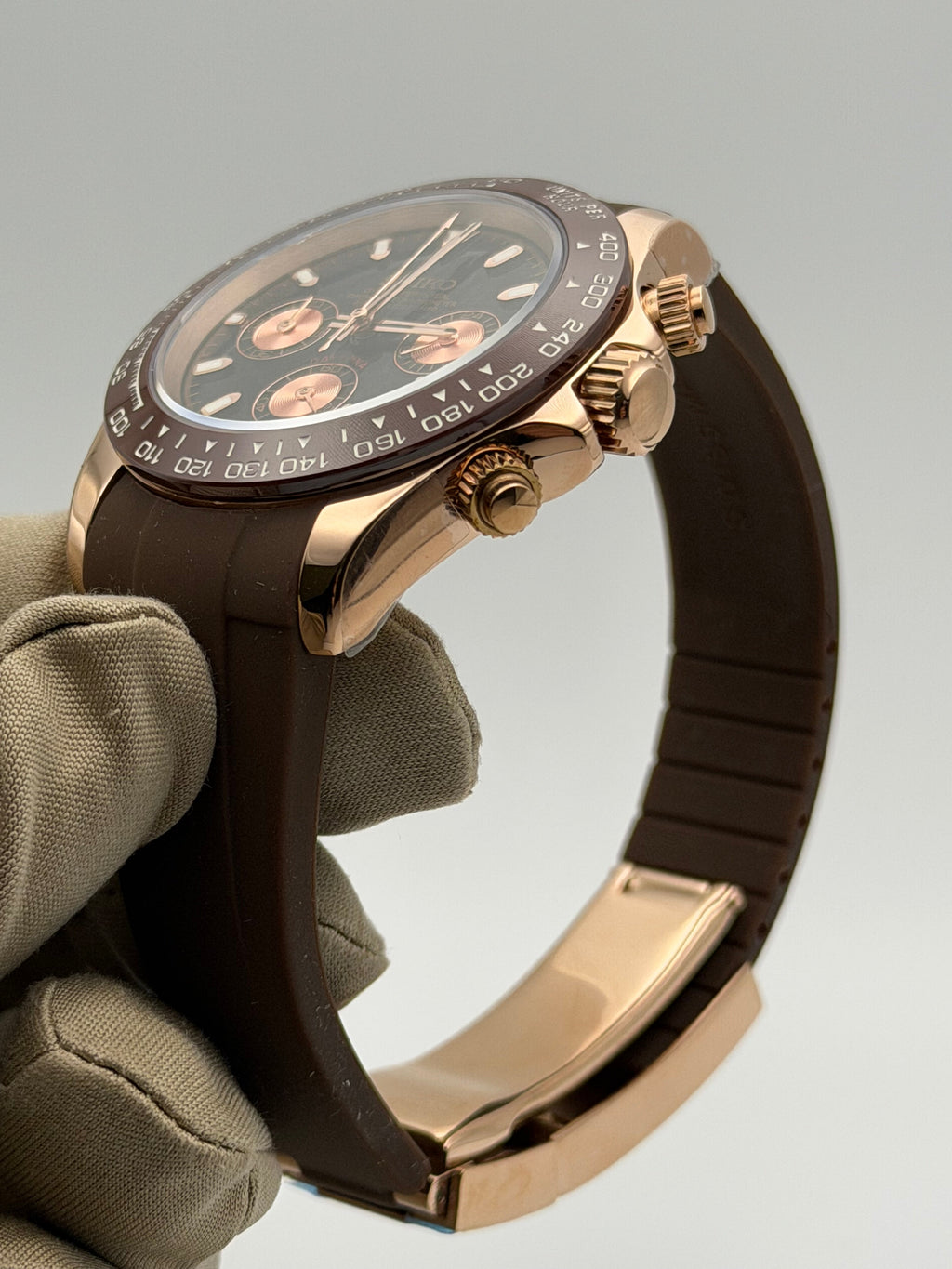 Seiko Daytona Mod Caramel Mocha Black Dial