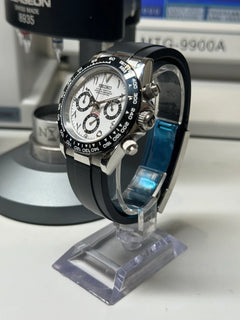 Seiko Daytona Mod Stainless Steel Case Arabic Panda Dial