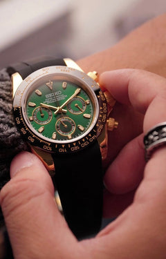 Seiko Daytona Mod Gold Green Dial