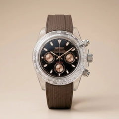 Seiko Daytona Mod Transparent Case Black Dial
