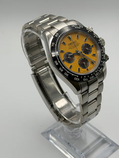 Seiko Daytona Mod Yellow Dial Brown Subdials