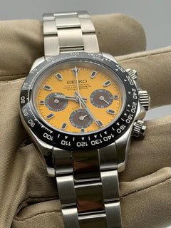 Seiko Daytona Mod Yellow Dial Brown Subdials