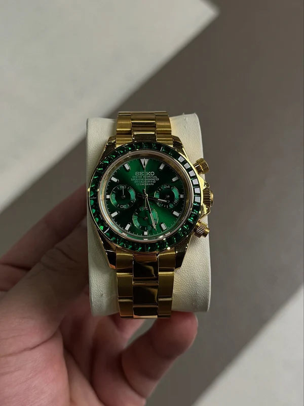 Seiko Mod Daytona Diamond Prestige Green