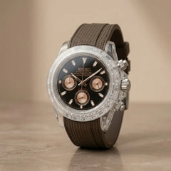 Seiko Daytona Mod Transparent Case Black Dial