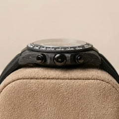 Seiko Daytona Mod Carbon Fibre Case Black and White Dial