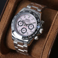 Seiko Daytona Mod Steel Blush Pink Dial