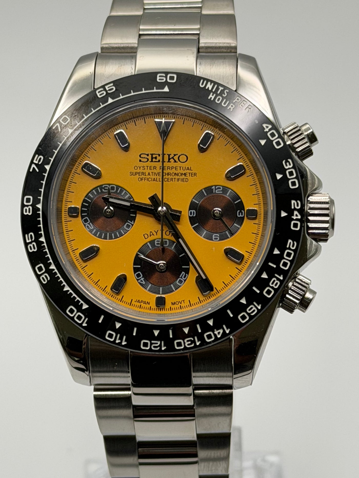 Seiko Daytona Mod Yellow Dial Brown Subdials