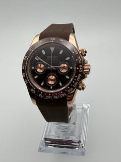 Seiko Daytona Mod Caramel Mocha Black Dial