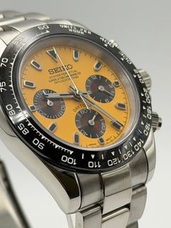 Seiko Daytona Mod Yellow Dial Brown Subdials