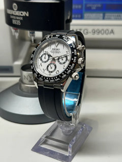 Seiko Daytona Mod Stainless Steel Case Arabic Panda Dial