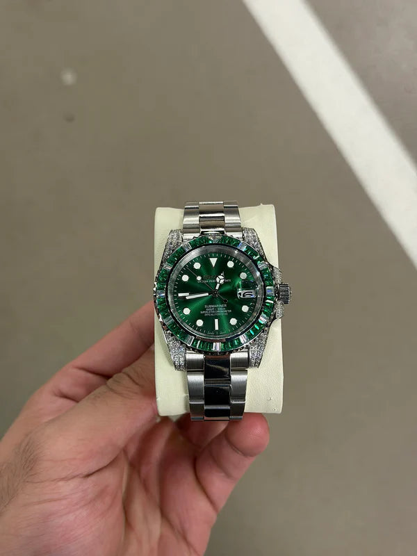 Seiko Mod Submariner Green Diamond