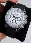 Seiko Daytona Mod Acrylic Transparent Case Arabic Panda Dial