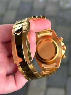 Seiko Daytona Mod Full Gold Case Black Dial