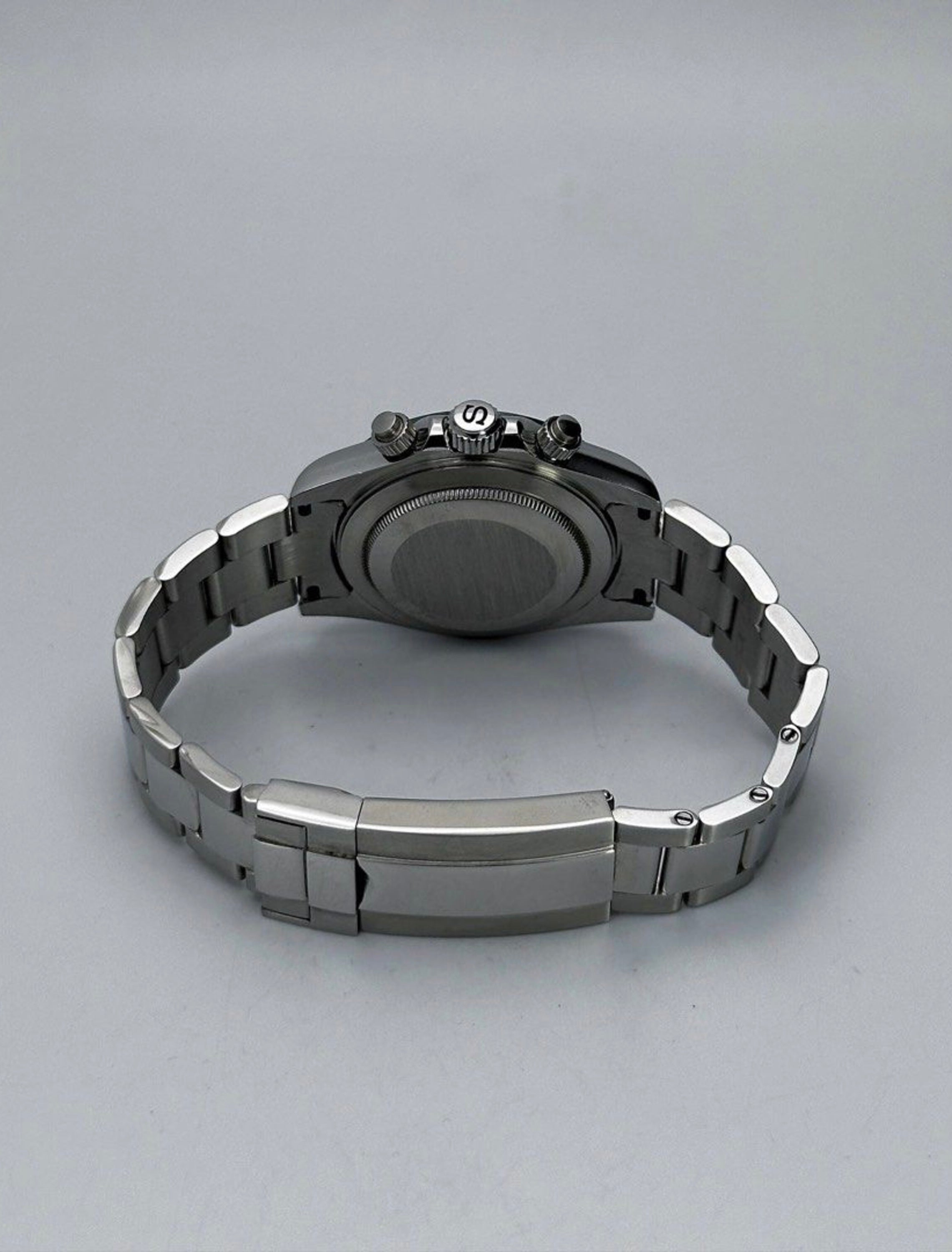 Seiko Daytona Mod Stainless Steel Case White Hulk Dial