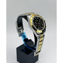 Seiko Daytona Mod Black Dial Diamonds Two-Tone
