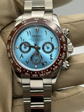 Seiko Daytona Mod Platinum Blue Arabic Dial