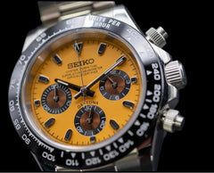 Seiko Daytona Mod Yellow Dial Brown Subdials