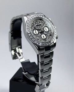 Seiko Daytona Mod Stainless Steel Case Eye of the Tiger Dial