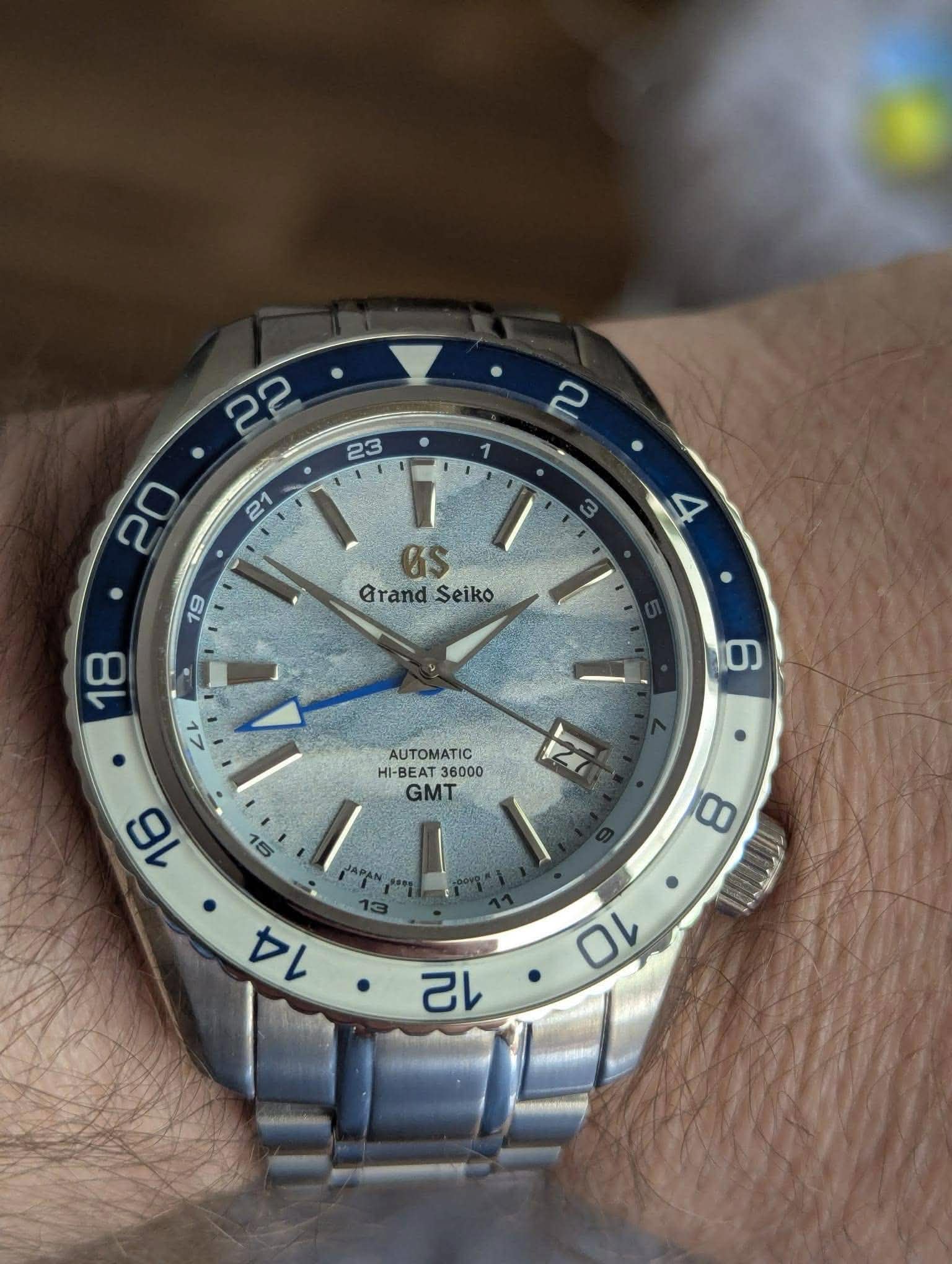 Seiko Mod Grand Sport GMT Sea of Clouds Automatic Watch