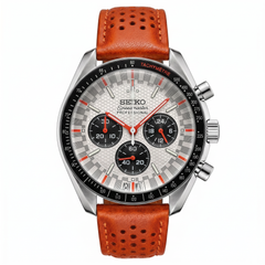 Seiko Mod Speedmaster White Black Orange